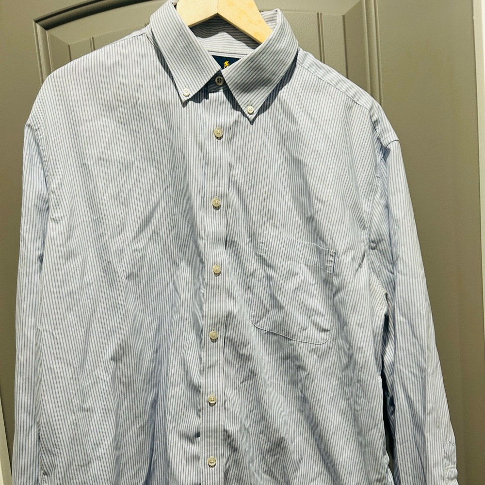 Stafford Executive Blue and White Oxford Shirt